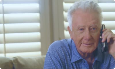 Don talking on a cell phone